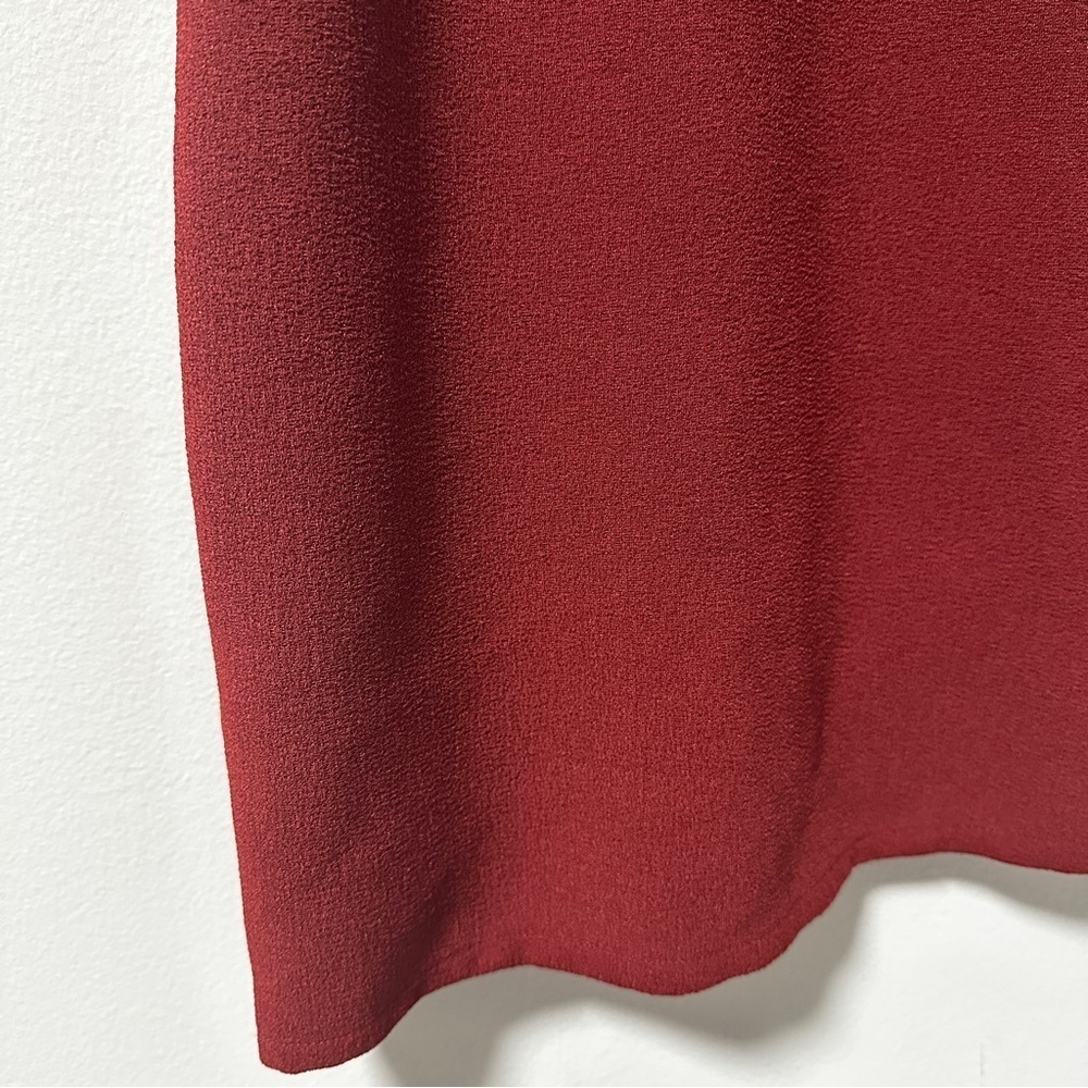 Charming Charlie Maroon Red Shift Dress Short Sleeve Women’s Size Large Spring - Picture 10 of 11